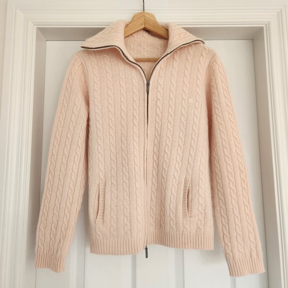 Polo ralph lauren wool/Cashmere cable knit zip up sweater